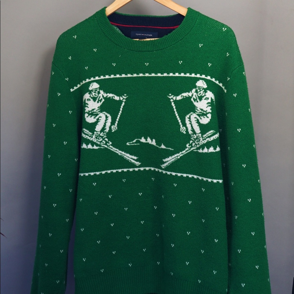 Tommy Hilfiger Skiers Pullover Crewneck Sweater - Picture 2 of 4